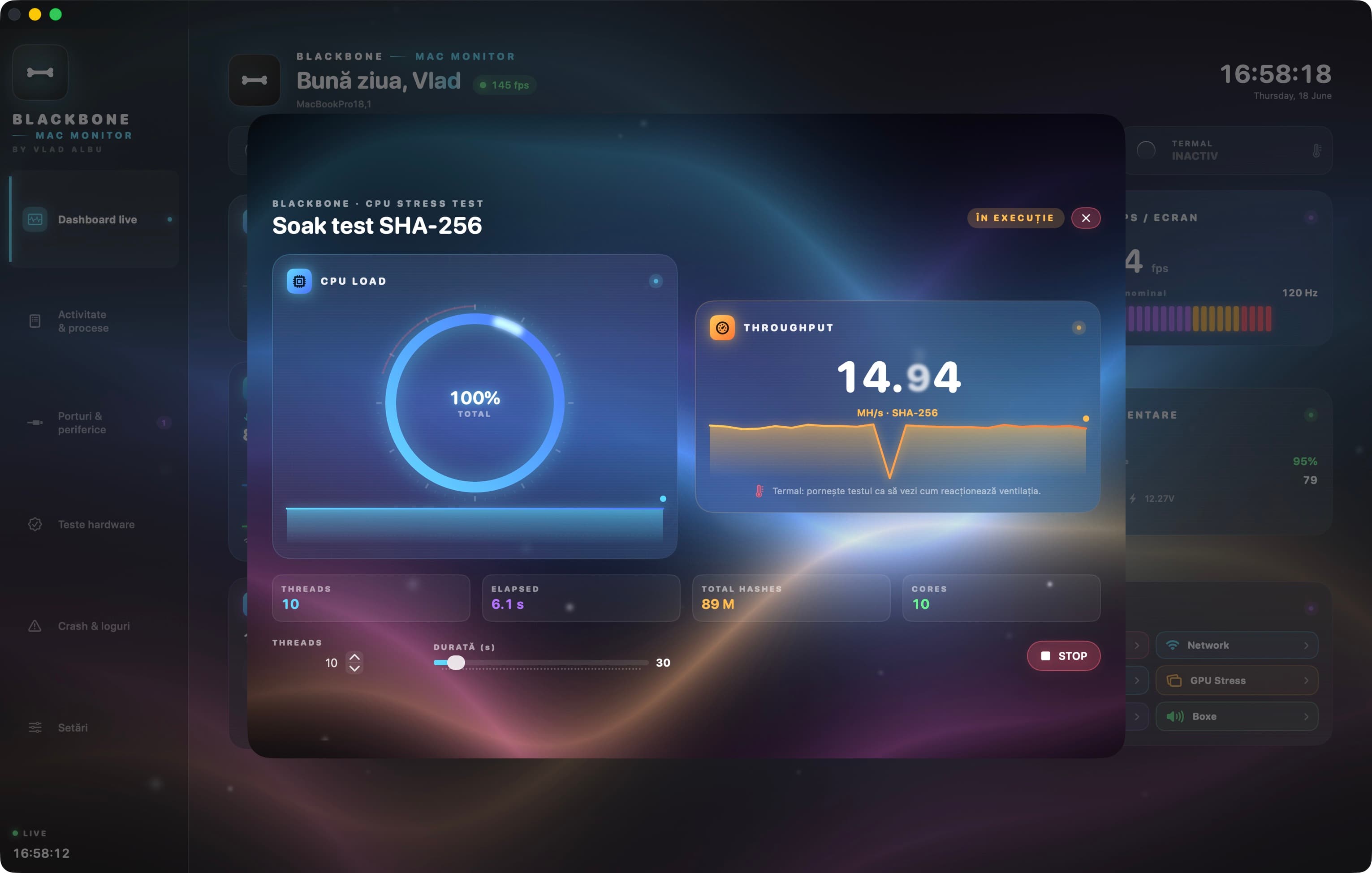 Test stress CPU