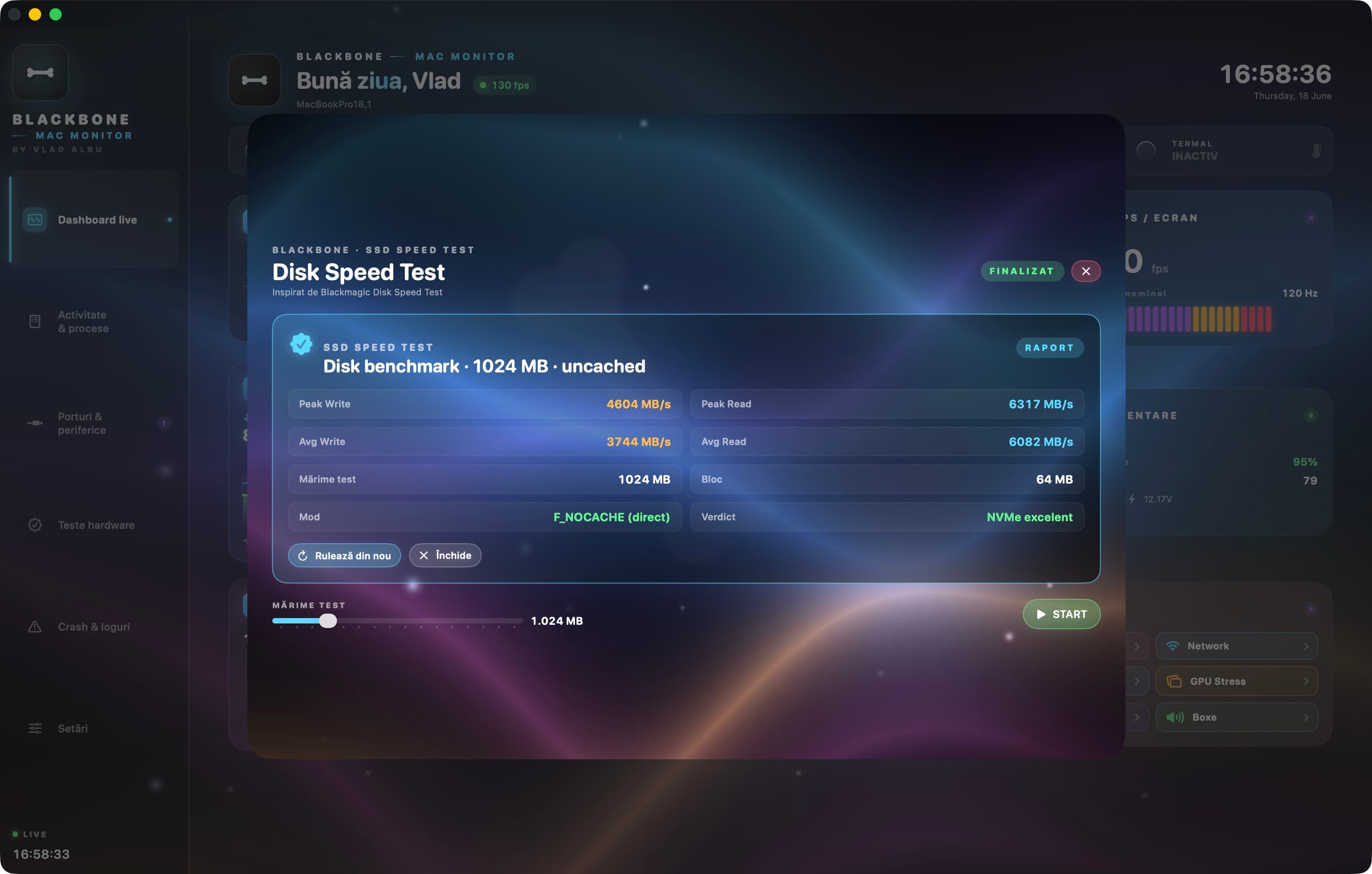 Test viteză SSD